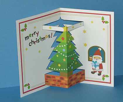 飛び出す クリスマス カード ポップアップ グリーティング カード 風々悠々